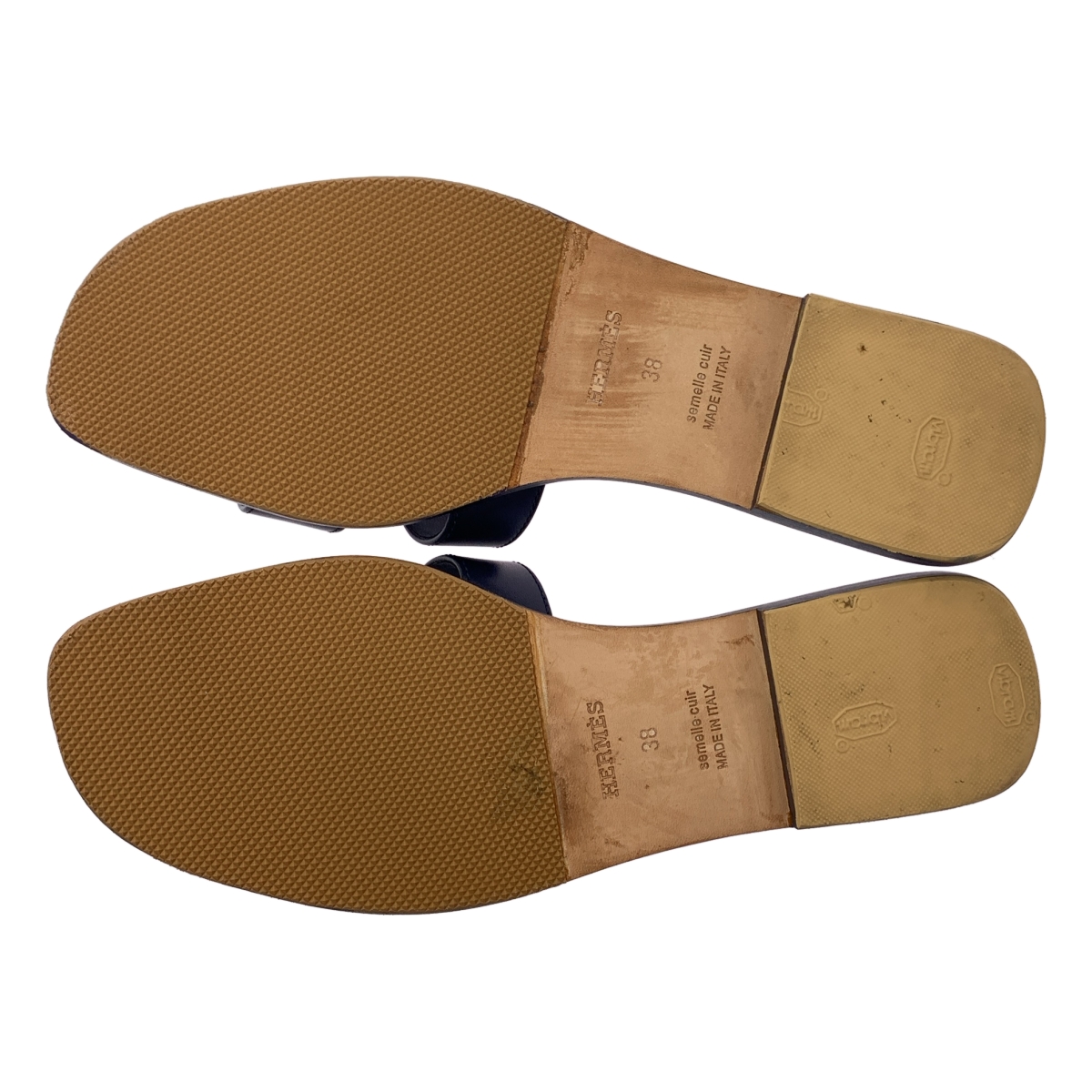 HERMES / エルメス Oran Sandales オラン レザー フラット サンダル