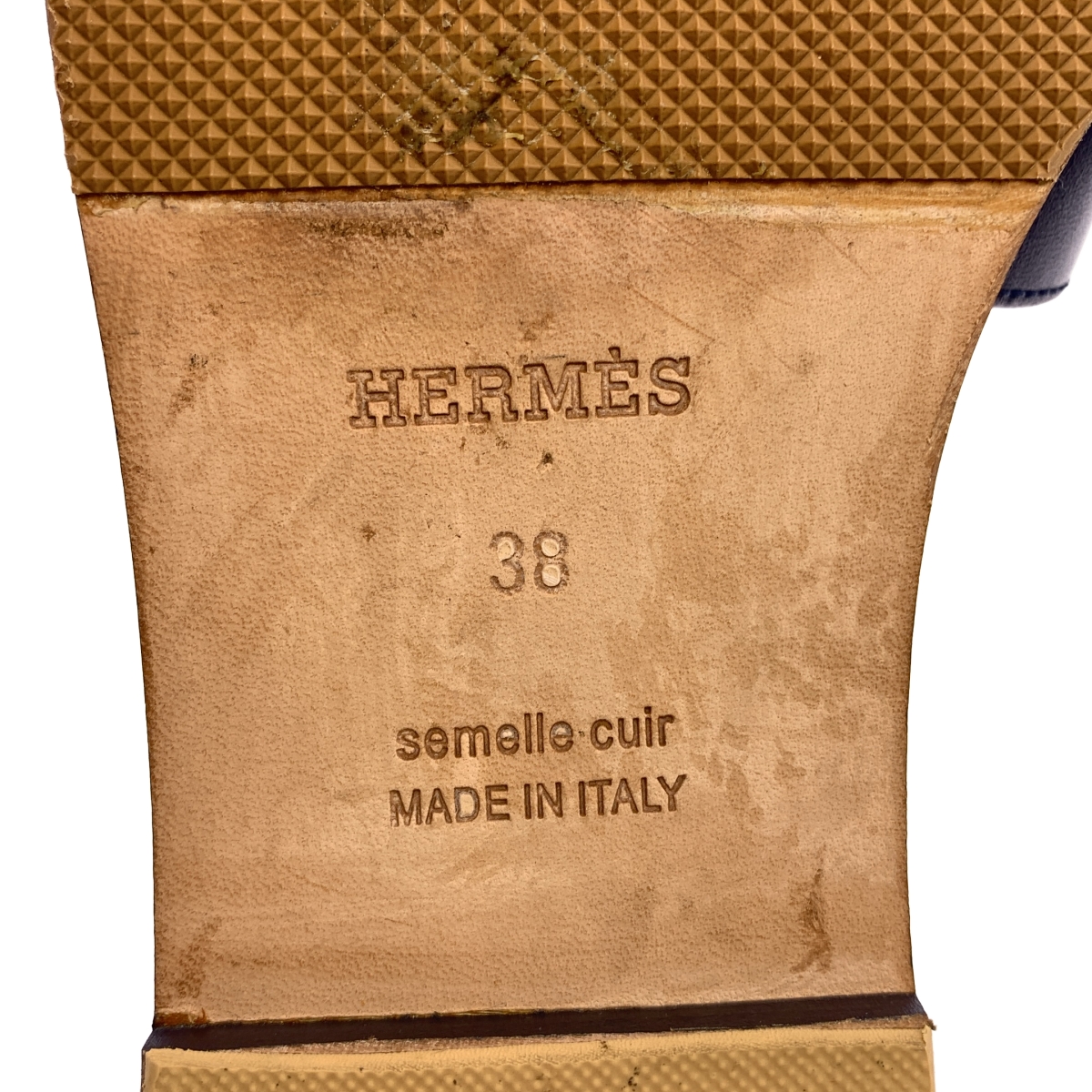 HERMES / エルメス Oran Sandales オラン レザー フラット サンダル