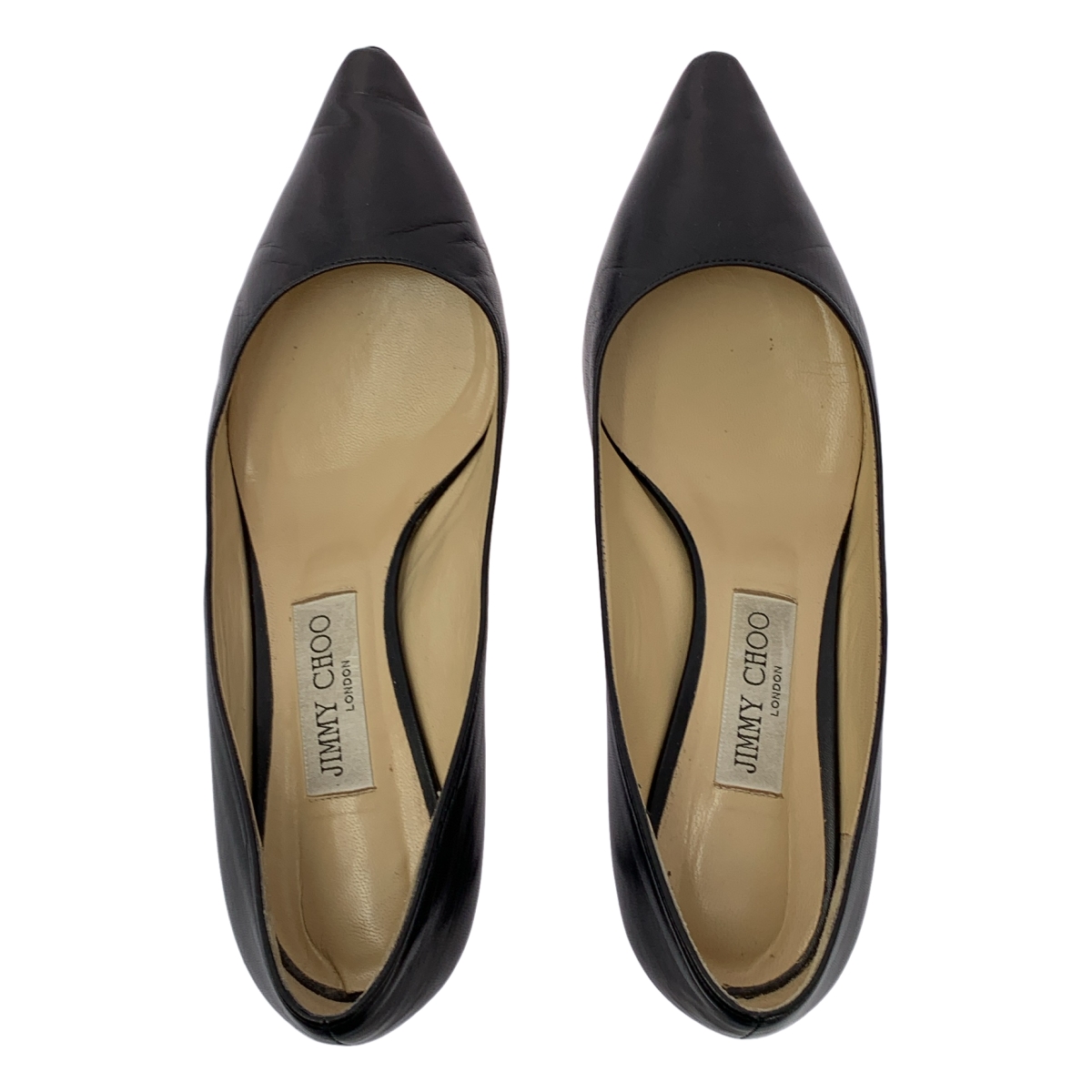 JIMMY CHOO / ジミーチュウ レザー ポインテッドトゥ ヒール パンプス