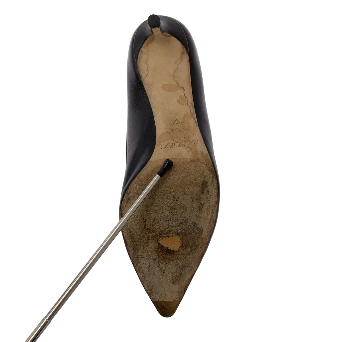 JIMMY CHOO / ジミーチュウ レザー ポインテッドトゥ ヒール パンプス