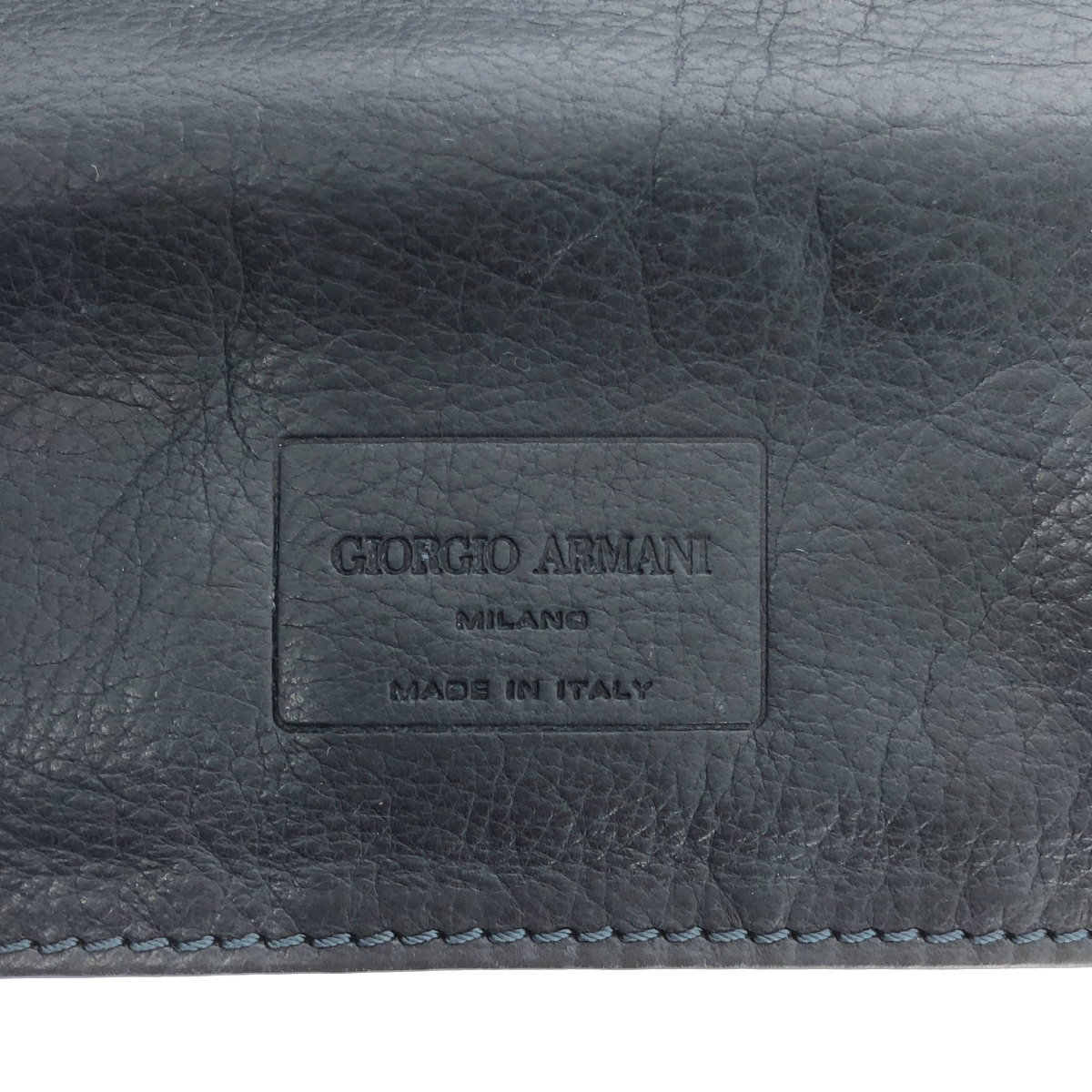 GIORGIO ARMANI / ジョルジオアルマーニ ポーチ付き レザー トートバッグ