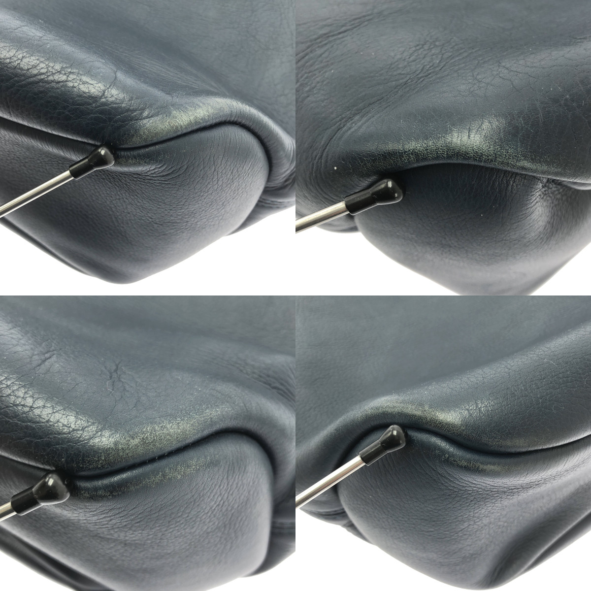 GIORGIO ARMANI / ジョルジオアルマーニ ポーチ付き レザー トートバッグ