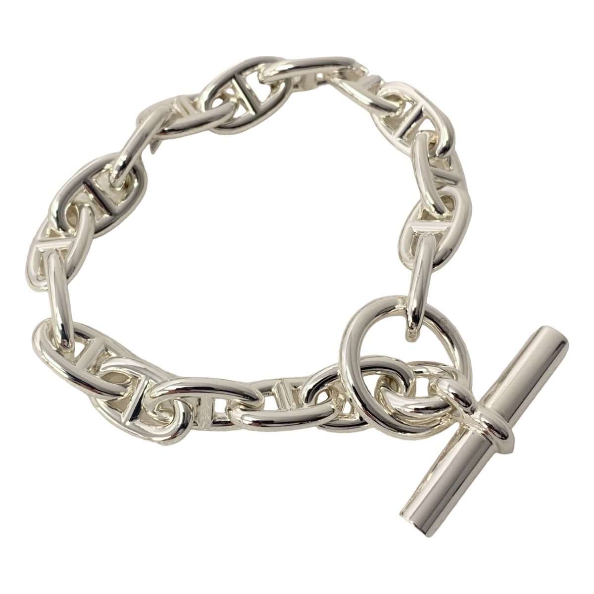 HERMES / エルメス Chaine d'Ancre シェーヌダンクルMM SV925 ブレスレット 17コマ