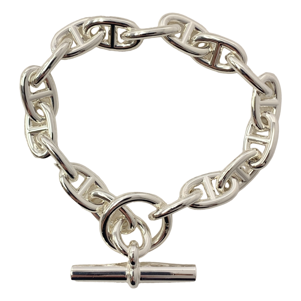 HERMES / エルメス Chaine d'Ancre シェーヌダンクルMM SV925 ブレスレット 17コマ