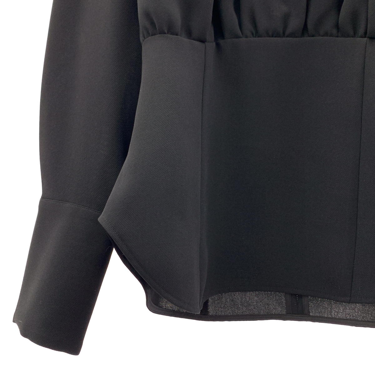 COLUMN / コラム ギャザーネック スタンドカラー ブラウス シャツ