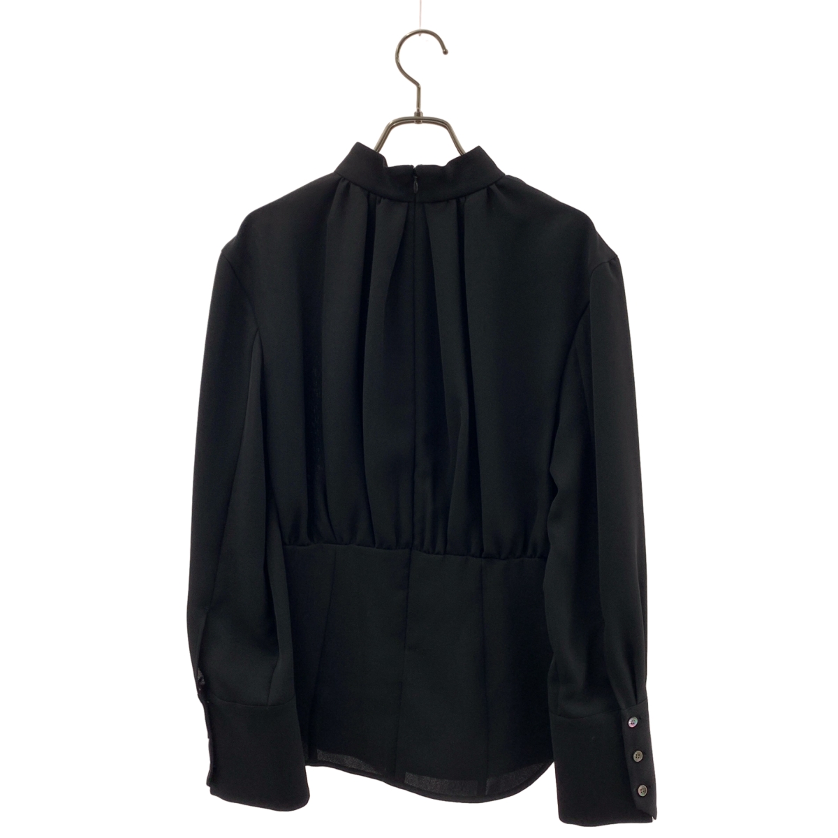 COLUMN / コラム ギャザーネック スタンドカラー ブラウス シャツ