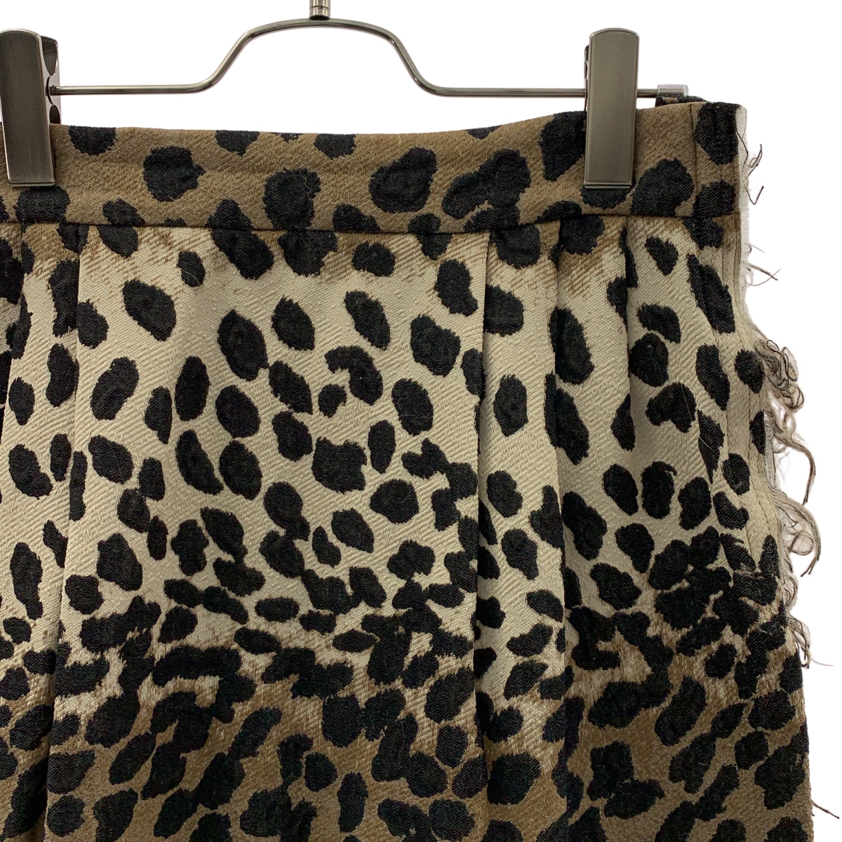 MADISON BLUE / マディソンブルー TUCK COCOON SKIRT ANIMAL JQ レオパード柄 ジャガード タック コクーンスカート