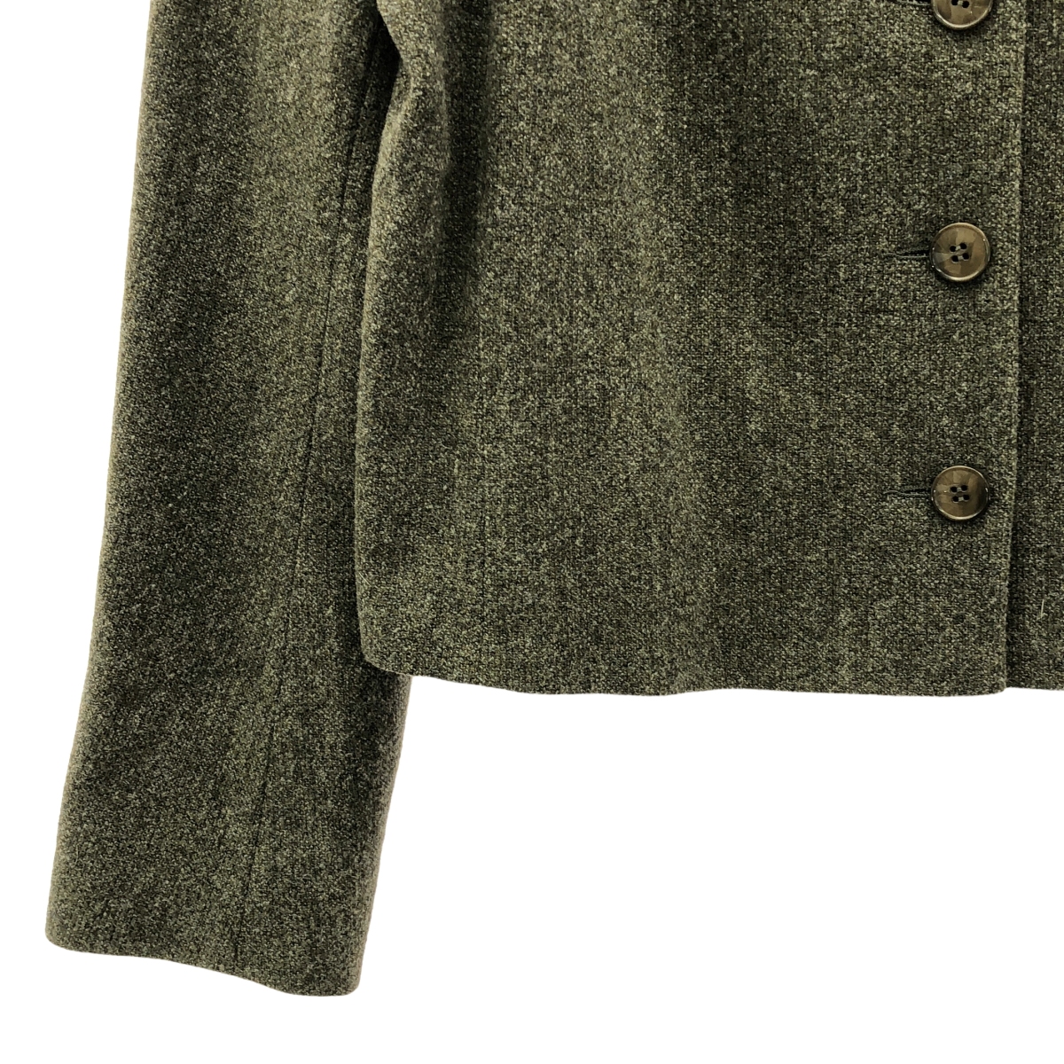 Agnes b. / アニエスベー ウール ビッグカラー スリットスリーブ ジャケット / 総裏地