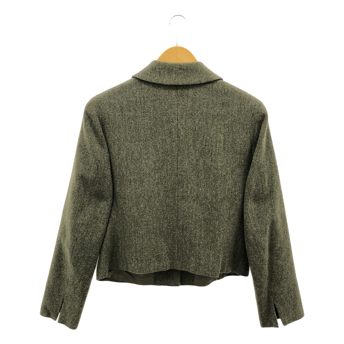 Agnes b. / アニエスベー ウール ビッグカラー スリットスリーブ ジャケット / 総裏地