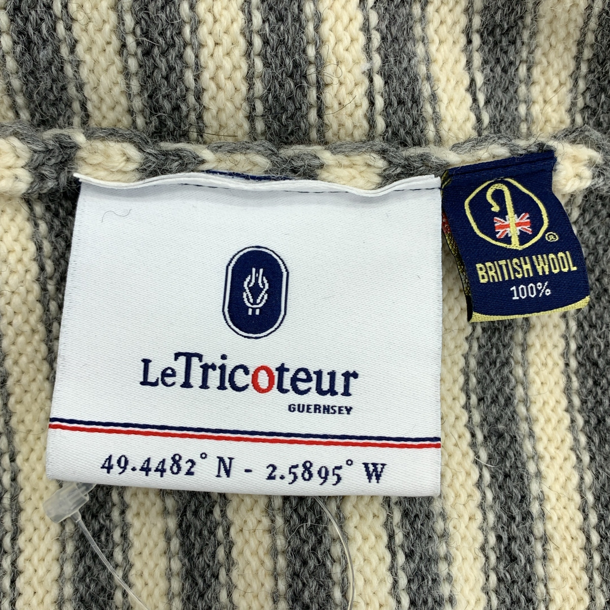 LE TRICOTEUR / ルトリコチュール ウール ガンジー セーター ニット