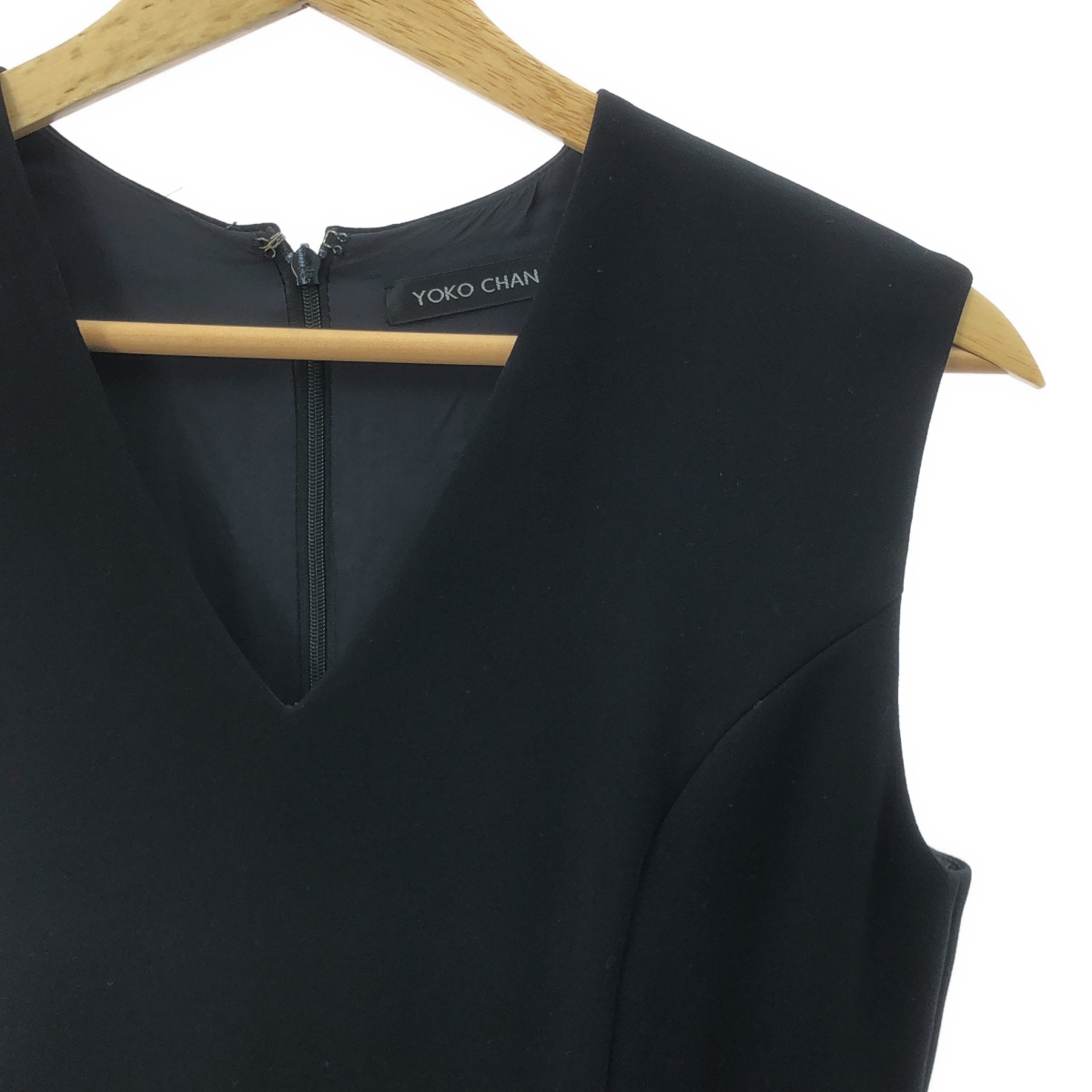 YOKO CHAN / ヨーコチャン ペプラム ノースリーブ ドレス ワンピース