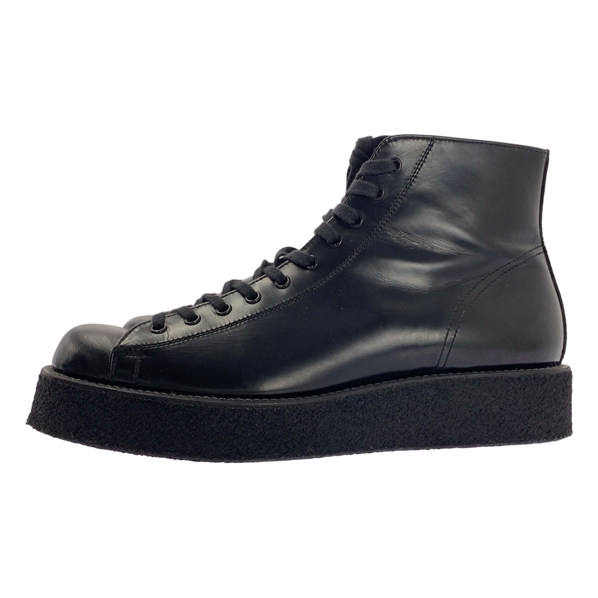 REGULATION Yohji Yamamoto / レギュレーションヨウジヤマモト GLASS LEATHER DEMI BOOTS / レザー レースアップ デミブーツ 革靴