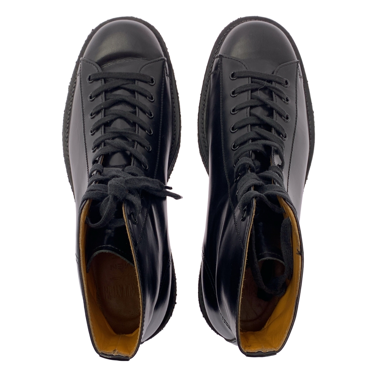 REGULATION Yohji Yamamoto / レギュレーションヨウジヤマモト GLASS LEATHER DEMI BOOTS / レザー レースアップ デミブーツ 革靴