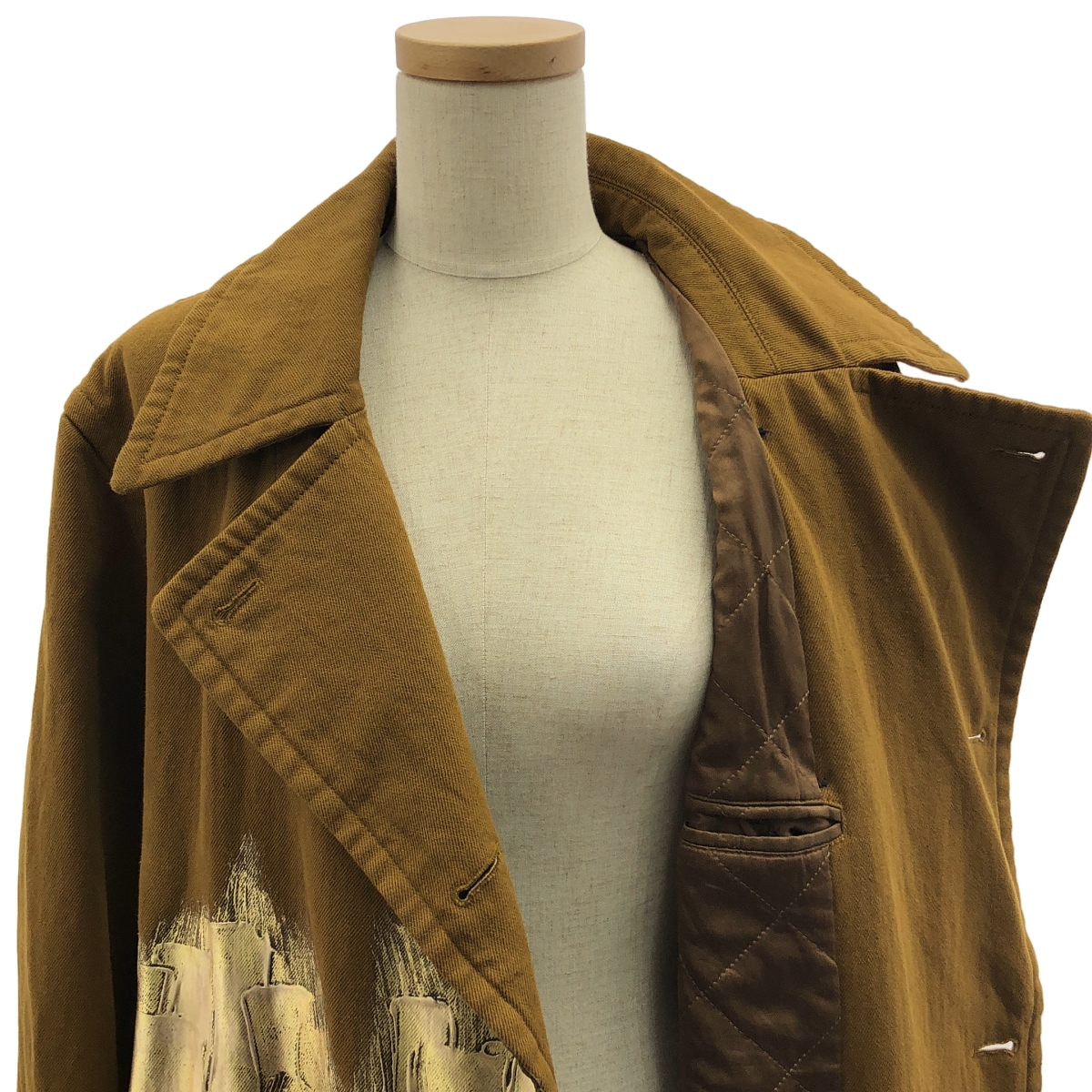 DRIES VAN NOTEN / ドリスヴァンノッテン 箔加工 裏キルティング ロング コート