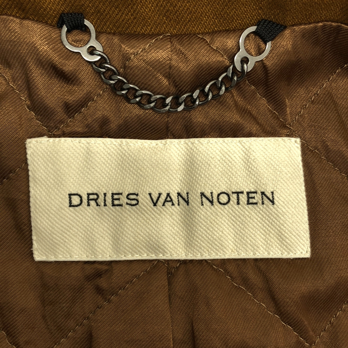 DRIES VAN NOTEN / ドリスヴァンノッテン 箔加工 裏キルティング ロング コート