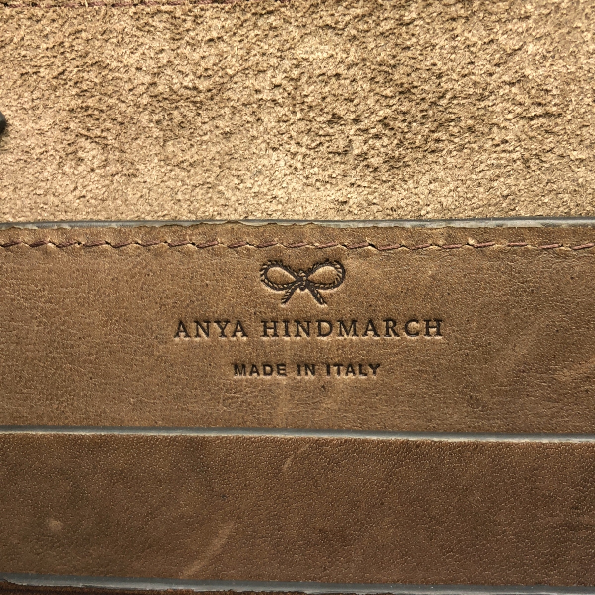 ANYA HINDMARCH / アニヤハインドマーチ RETURN TO NATURE レザー クロスボディバッグ