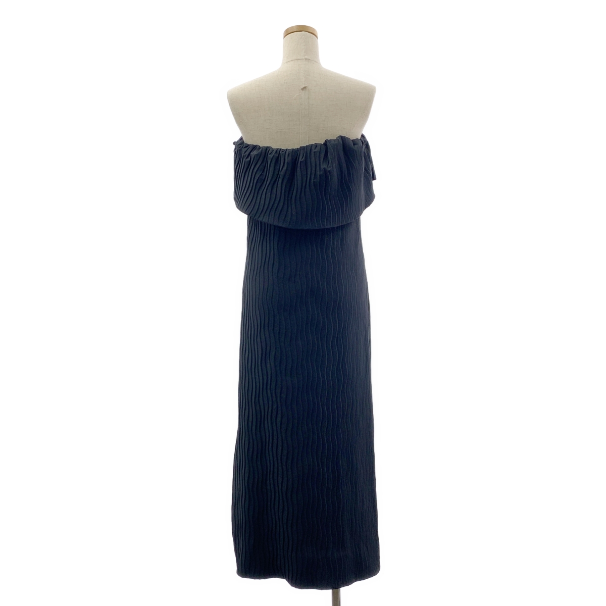 Mame Kurogouchi / マメクロゴウチ Wave Pleats Baretop Dress / ベアトップドレス ワンピース