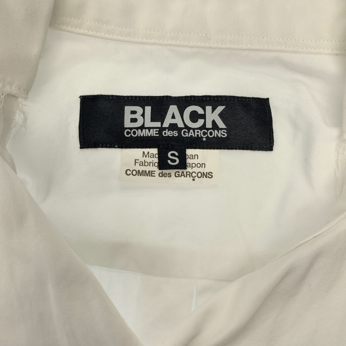 BLACK COMME des GARCONS / ブラックコムデギャルソン カットオフ ロングスリーブ シャツ