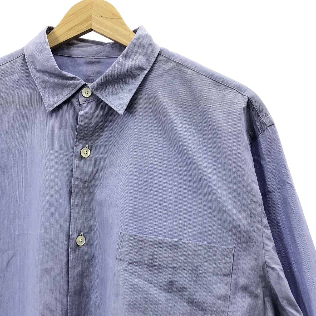 COMOLI / コモリ コットン ストライプ コモリ シャツ