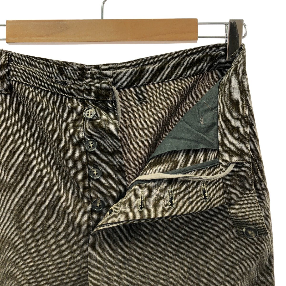 Maison Martin Margiela / メゾンマルタンマルジェラ 本人期 ウール ドローストリング ストレート スラックス パンツ