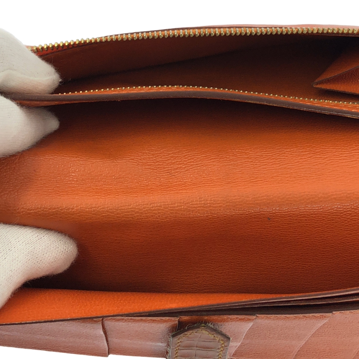 HERMES / エルメス ベアン レザー クロコダイル ウォレット 財布 / ユニセックス / L刻印