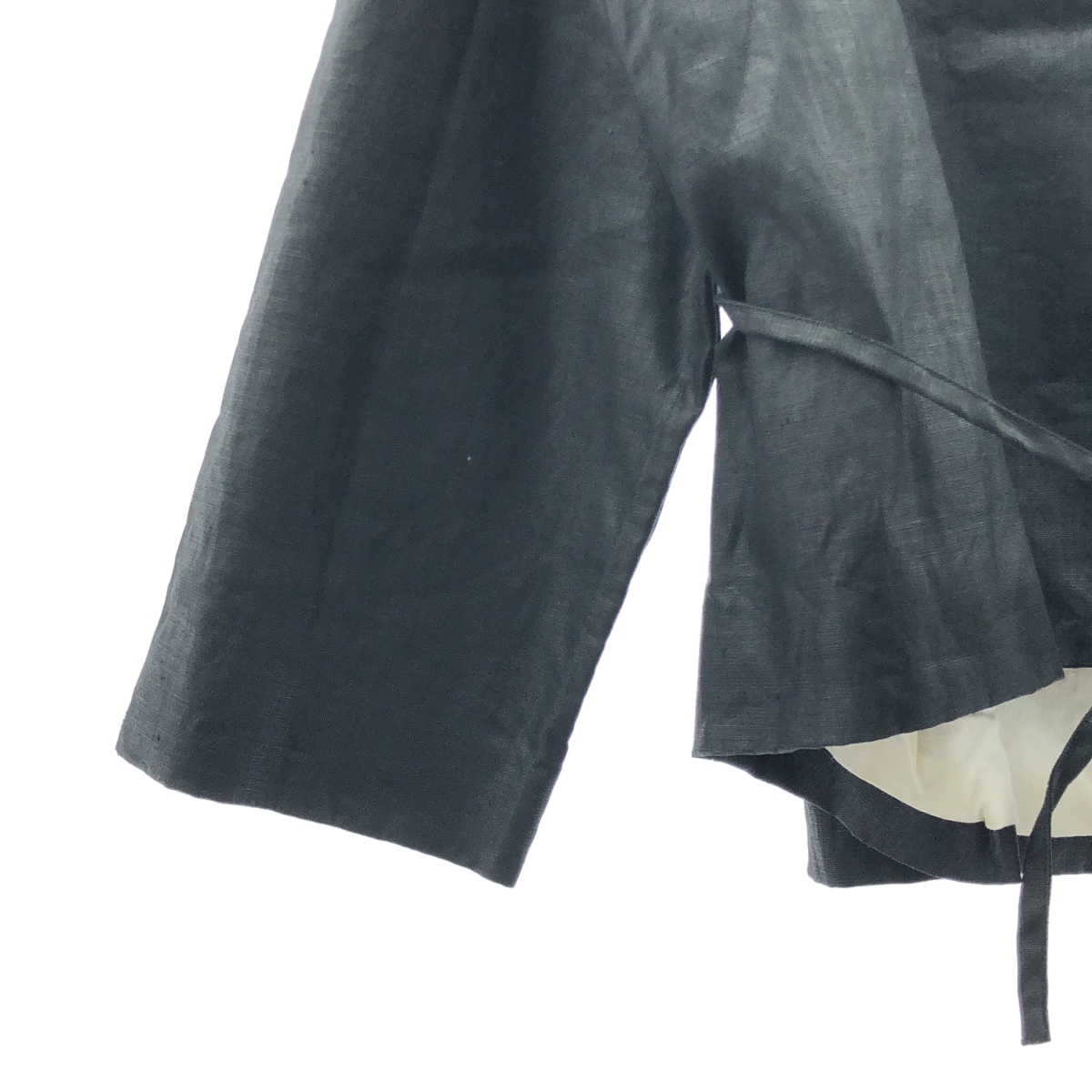 Gauze# / ガーゼ リネン ノーカラー ジャケット