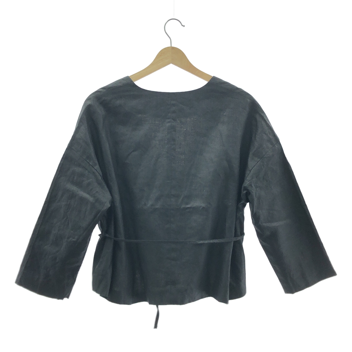 Gauze# / ガーゼ リネン ノーカラー ジャケット