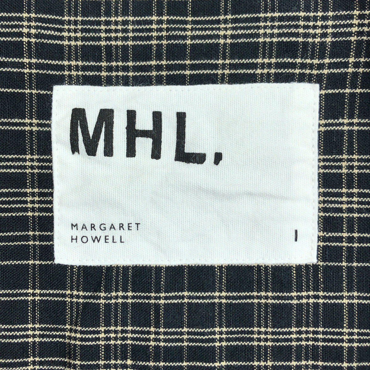 MHL. / エムエイチエルマーガレットハウエル COTTON LINEN CHECK コットン リネン ハーフスリーブシャツ
