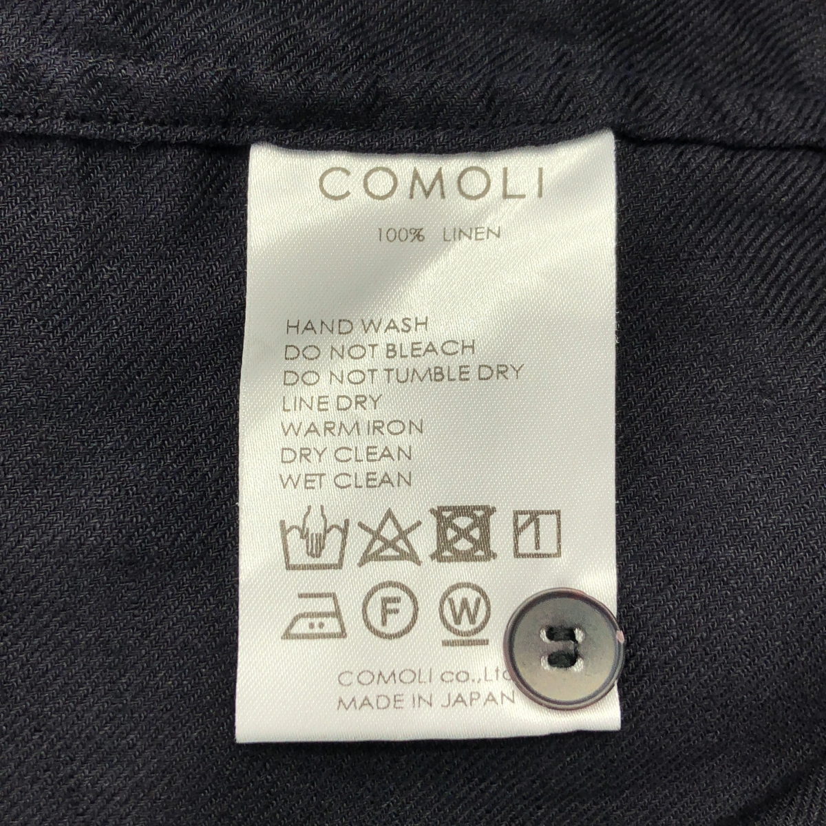 COMOLI / コモリ リネンツイル オープンカラー シャツ