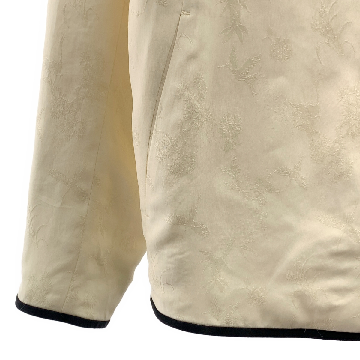 Mame Kurogouchi / マメクロゴウチ Crane Pattern Jacquared Jacket ジャガード チャイナジャケット