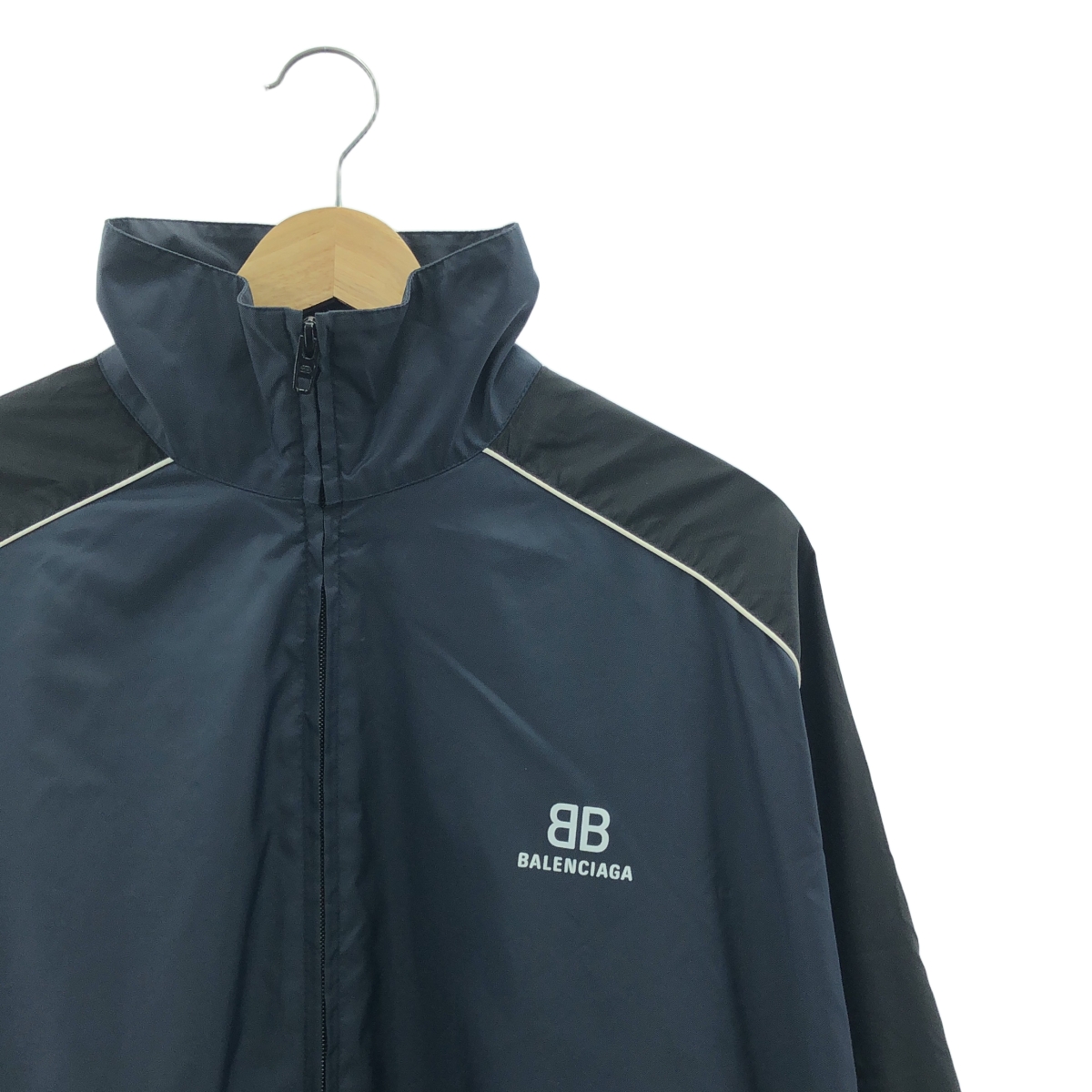 BALENCIAGA / バレンシアガ BB logo color block nylon jacket / ロゴ ナイロン ジャケット