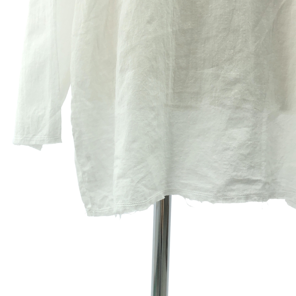 veritecoeur / ヴェリテクール カットオフ キーネック ボリューム オーバー ブラウス