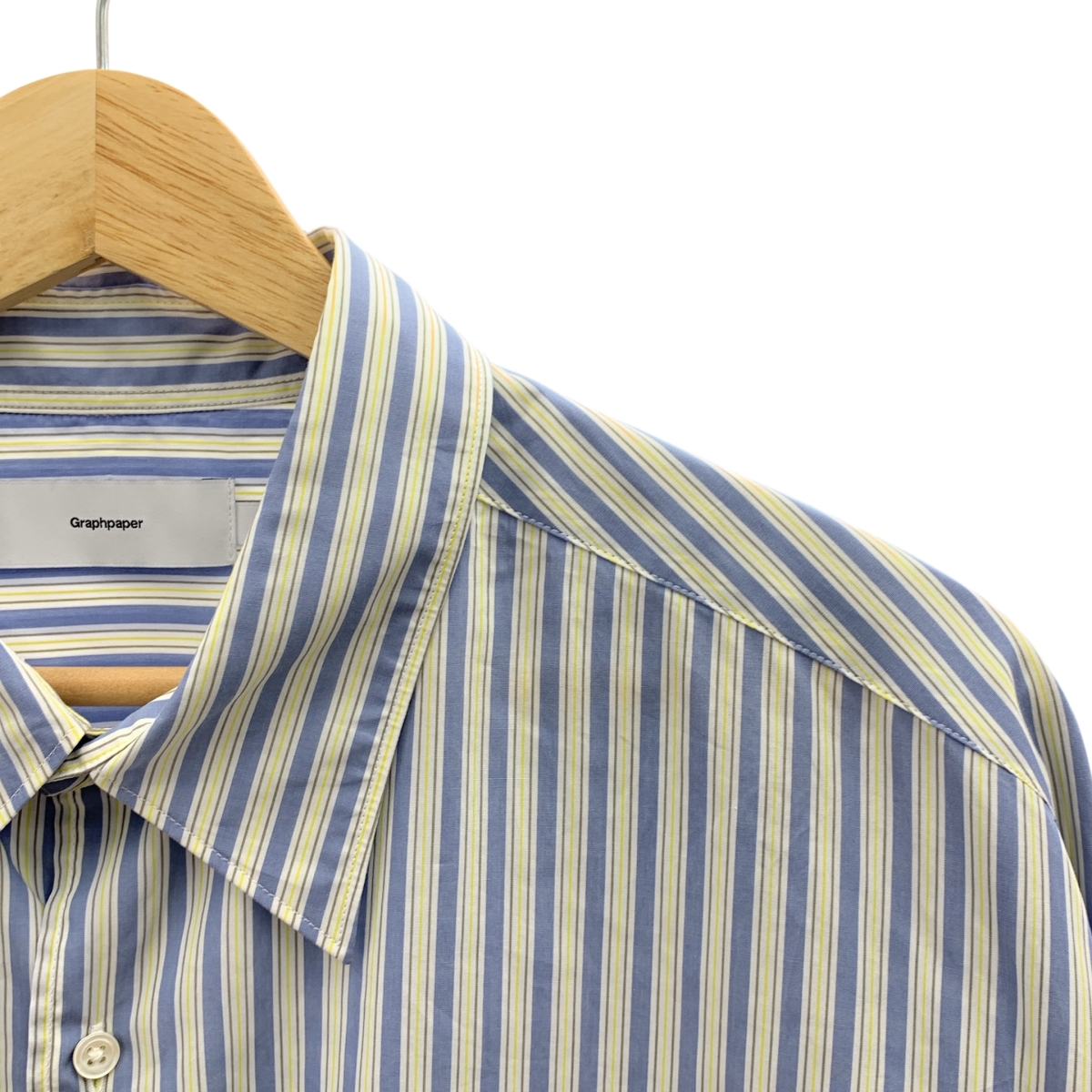 Graphpaper / グラフペーパー BROAD L/S OVERSIZED REGULAR COLLAR SHIRT コットン ストライプ シャツ