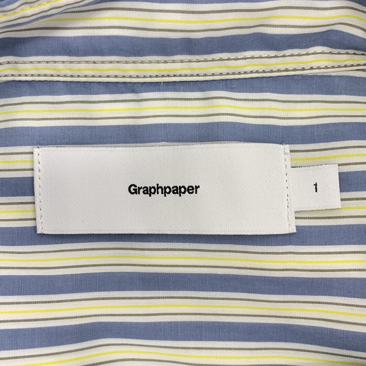 Graphpaper / グラフペーパー BROAD L/S OVERSIZED REGULAR COLLAR SHIRT コットン ストライプ シャツ