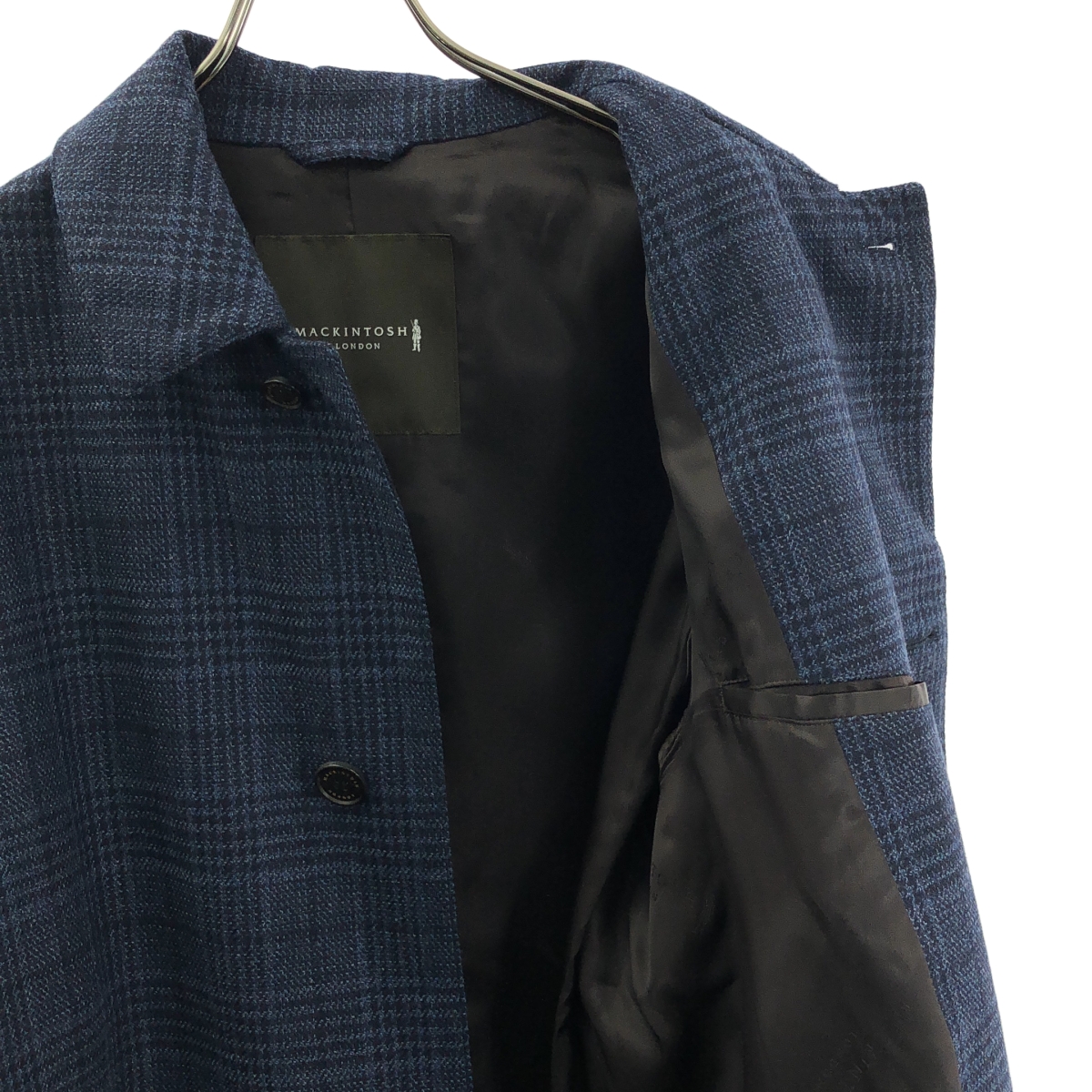 MACKINTOSH LONDON / マッキントッシュロンドン DUNFORD / Loro Piana / チェックウールステンカラーコート