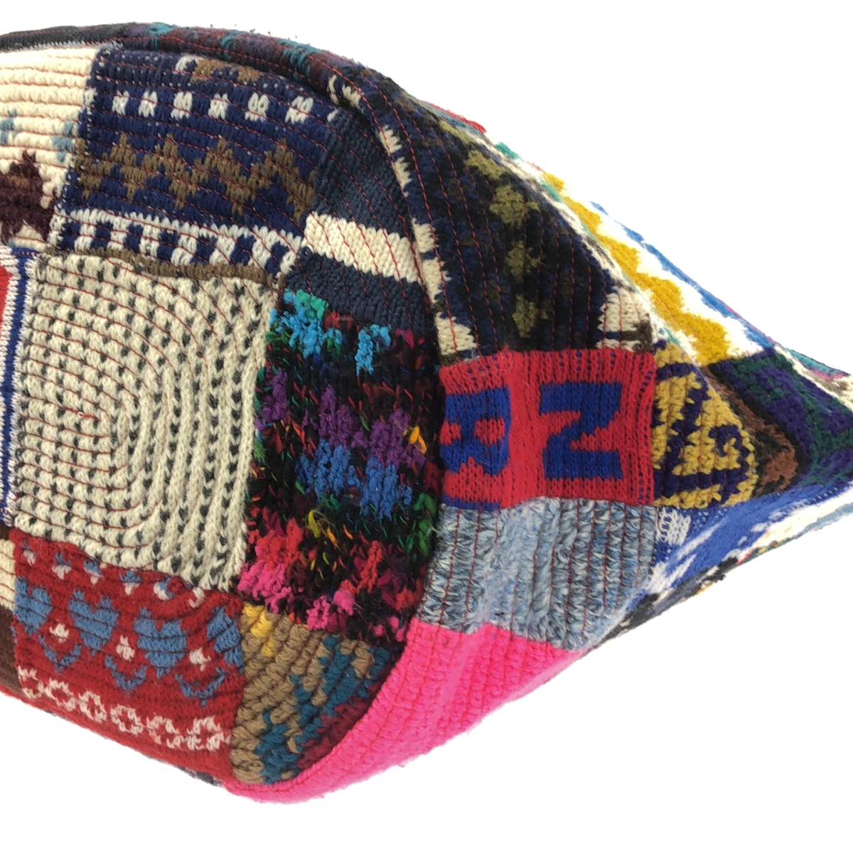 その他 ヴィンテージニット パッチワーク トートバッグ