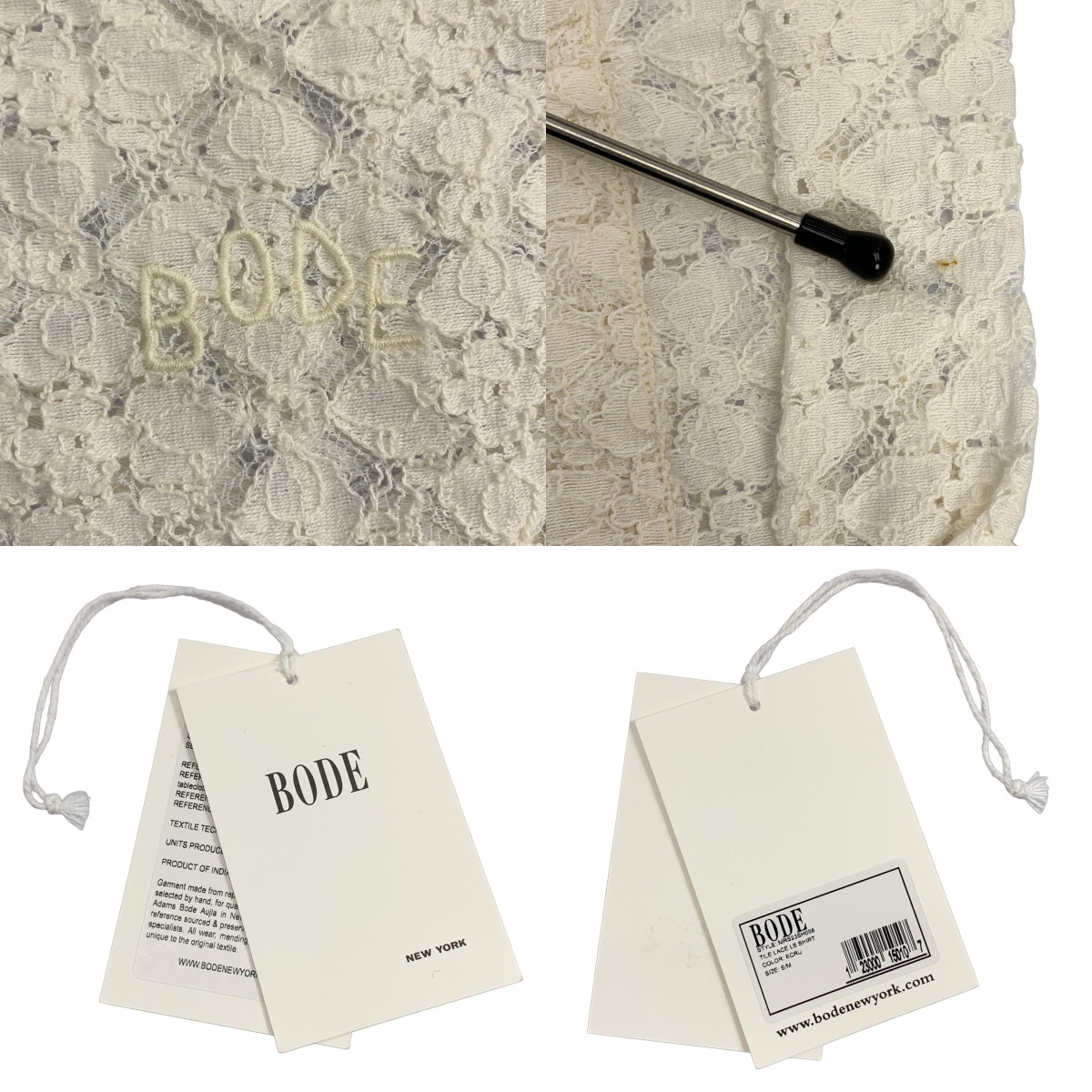 BODE / ボーディ TILE LACE LS SHIRT タイルレースシャツ