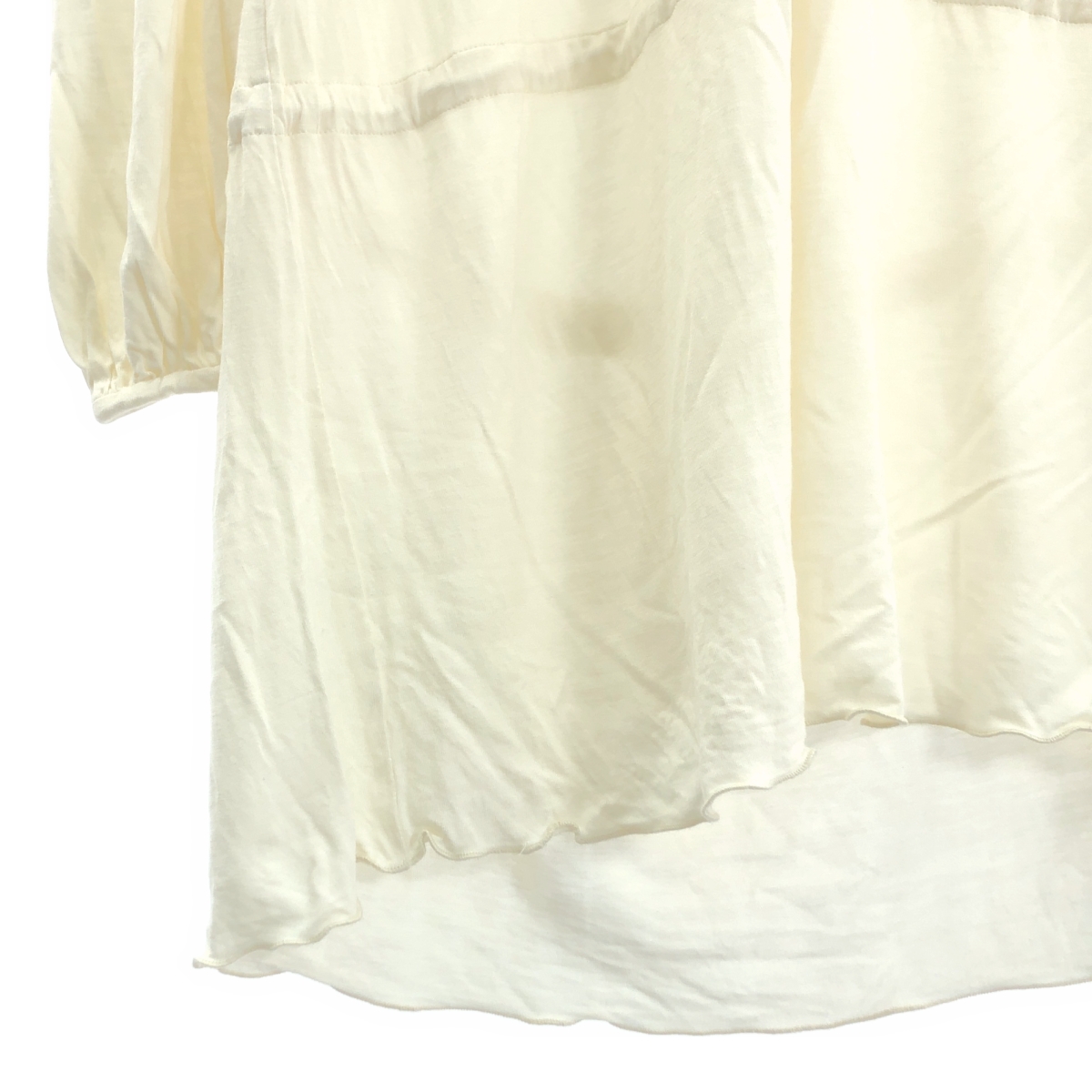 VIVIENNE TAM / ヴィヴィアンタム レーヨン ビジュー装飾 エンブロイダリー レース ドローストリング チュニック