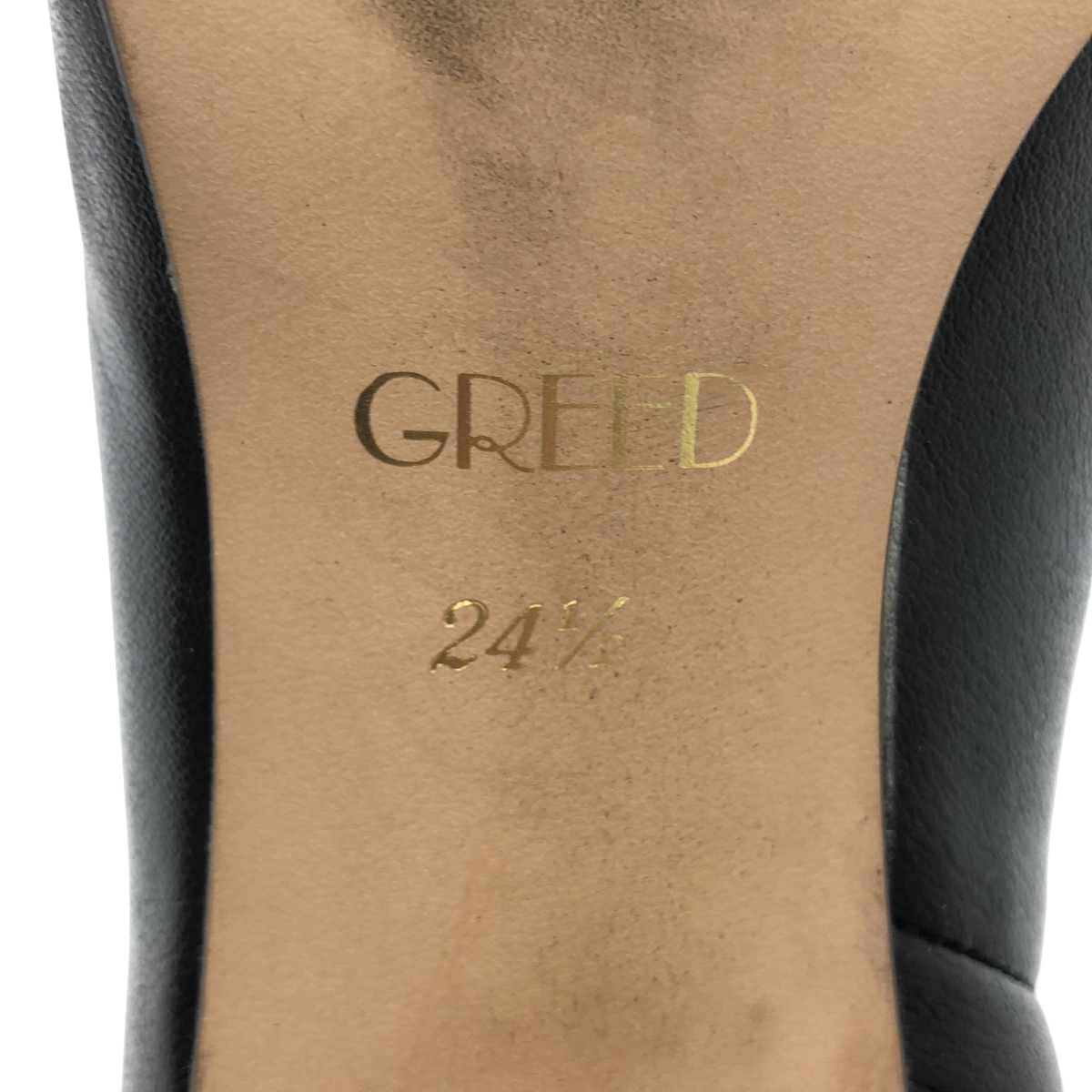 その他 ポインテッドトゥ レザー ヒールブーツ