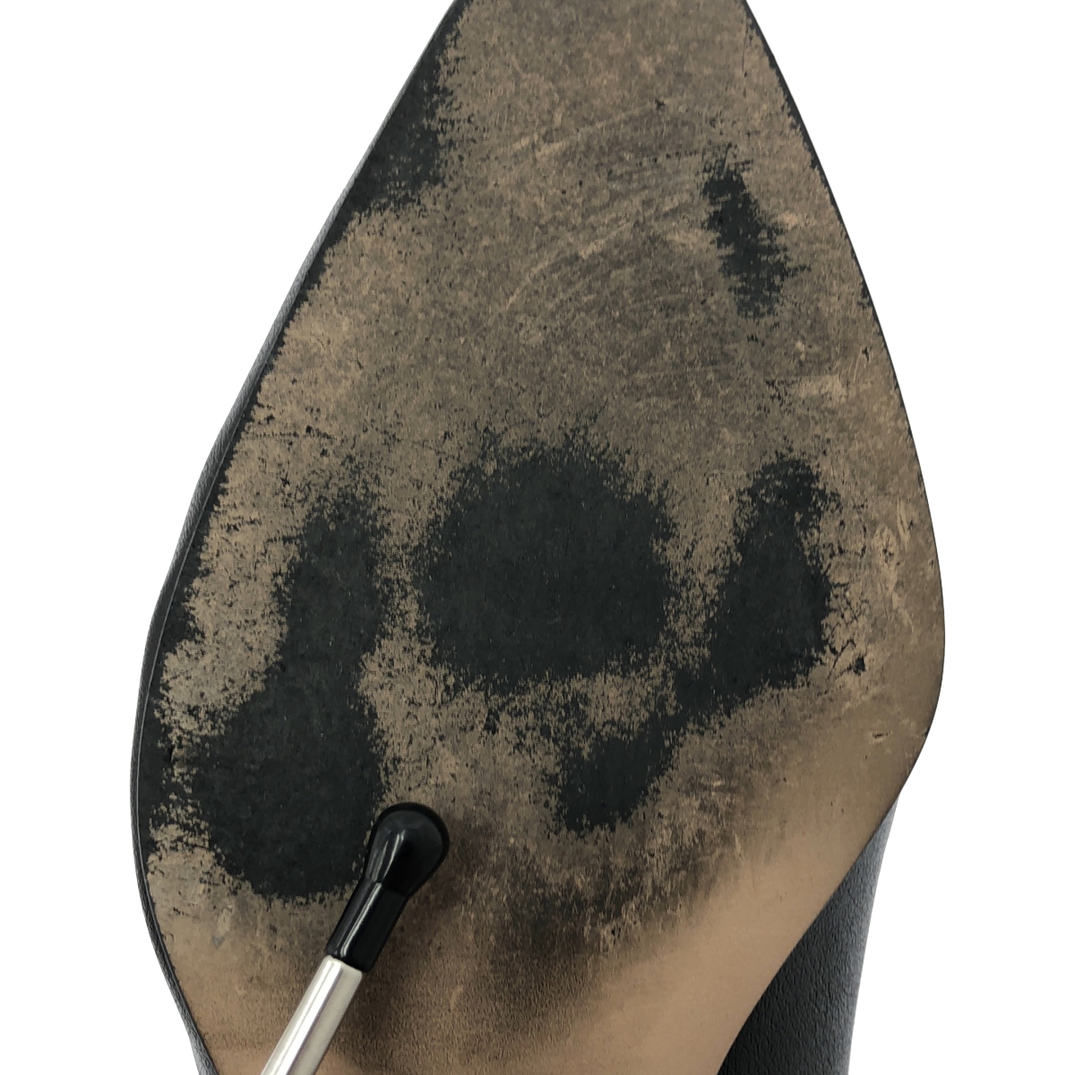 その他 ポインテッドトゥ レザー ヒールブーツ