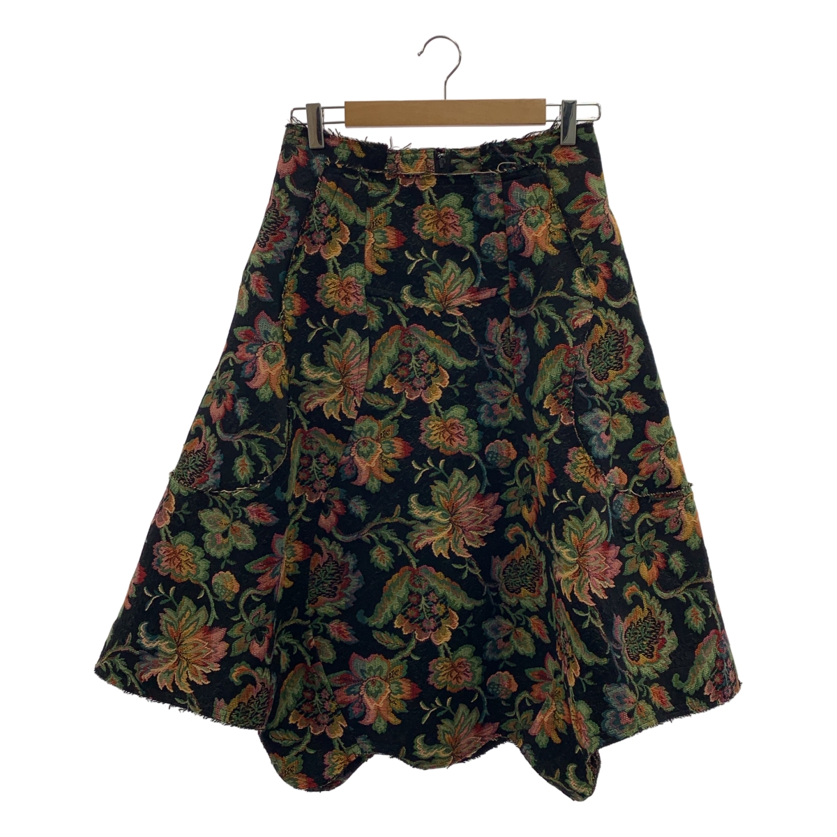 COMME des GARCONS / コムデギャルソン ゴブラン織り 変形 断ち切り バックジップ スカート