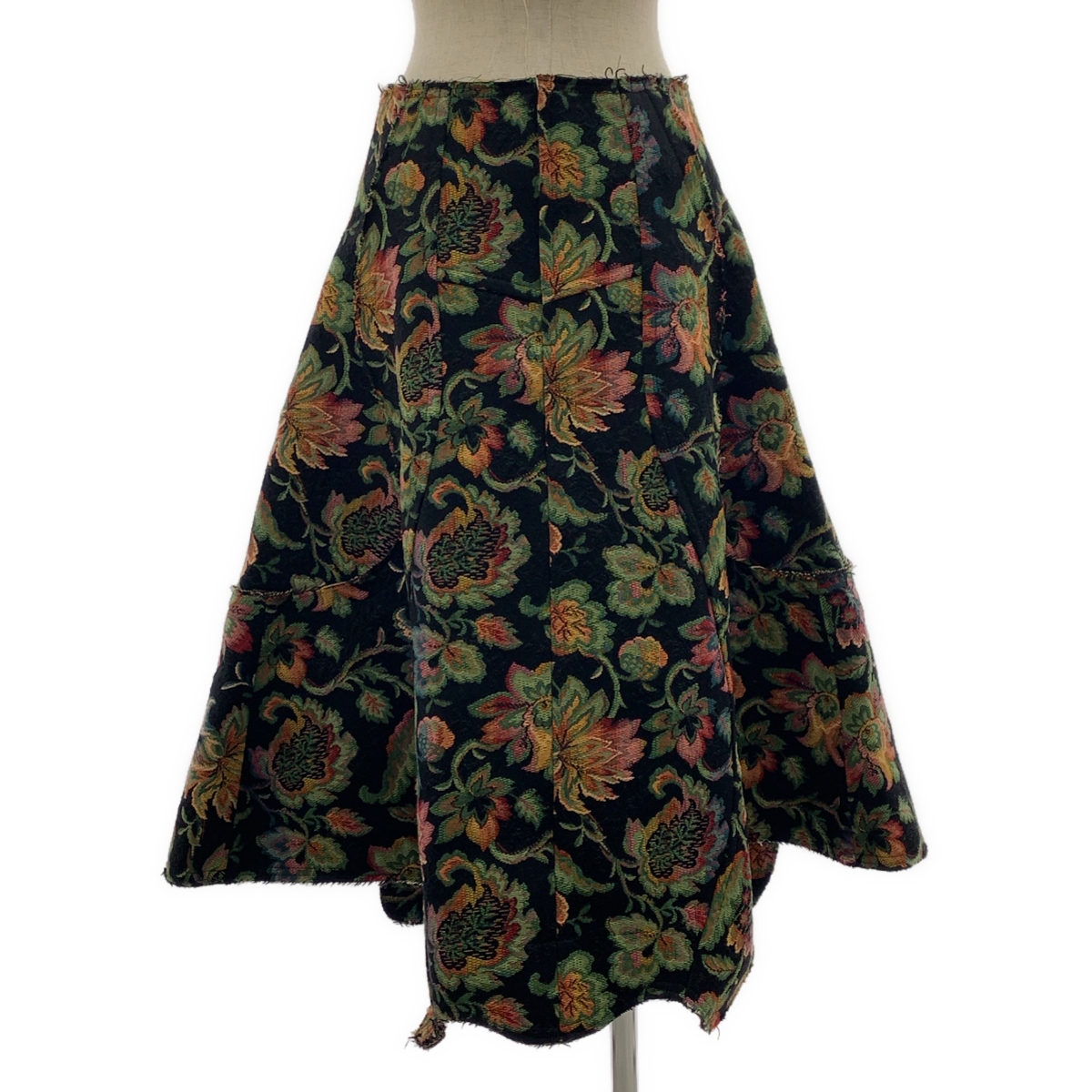 COMME des GARCONS / コムデギャルソン ゴブラン織り 変形 断ち切り バックジップ スカート