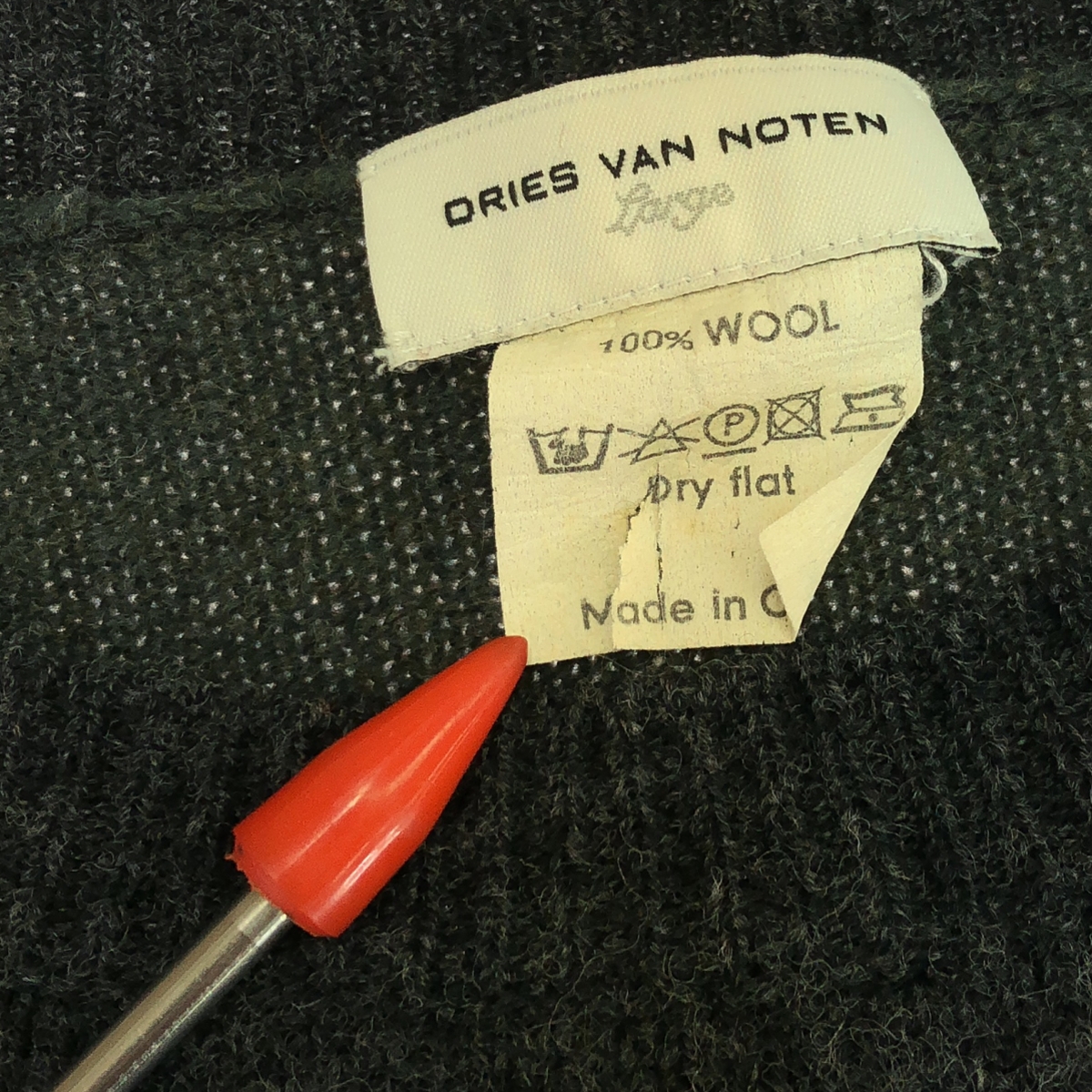 DRIES VAN NOTEN / ドリスヴァンノッテン ウール ボーダー クルーネックニット