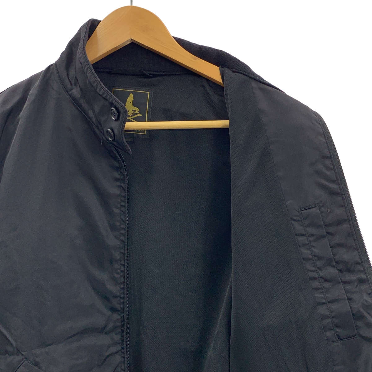 HYSTERIC GLAMOUR / ヒステリックグラマー ロゴ バックプリント スウィング ジャケット ブルゾン / メッシュ総裏地