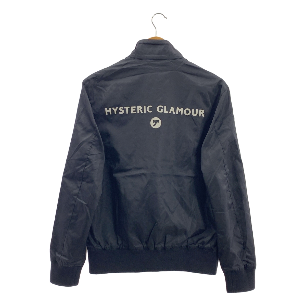 HYSTERIC GLAMOUR / ヒステリックグラマー ロゴ バックプリント スウィング ジャケット ブルゾン / メッシュ総裏地