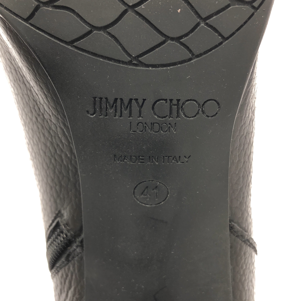 JIMMY CHOO / ジミーチュウ レザー サイドジップ ショートブーツ