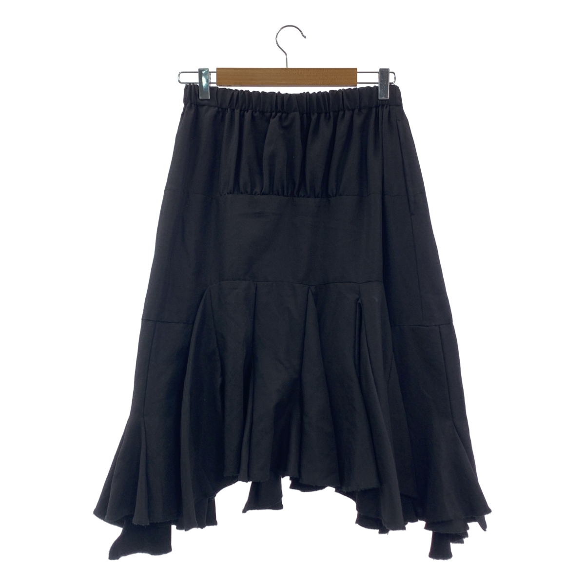COMME des GARCONS / コムデギャルソン 裾ランダムフレア ウールシルク イージースカート