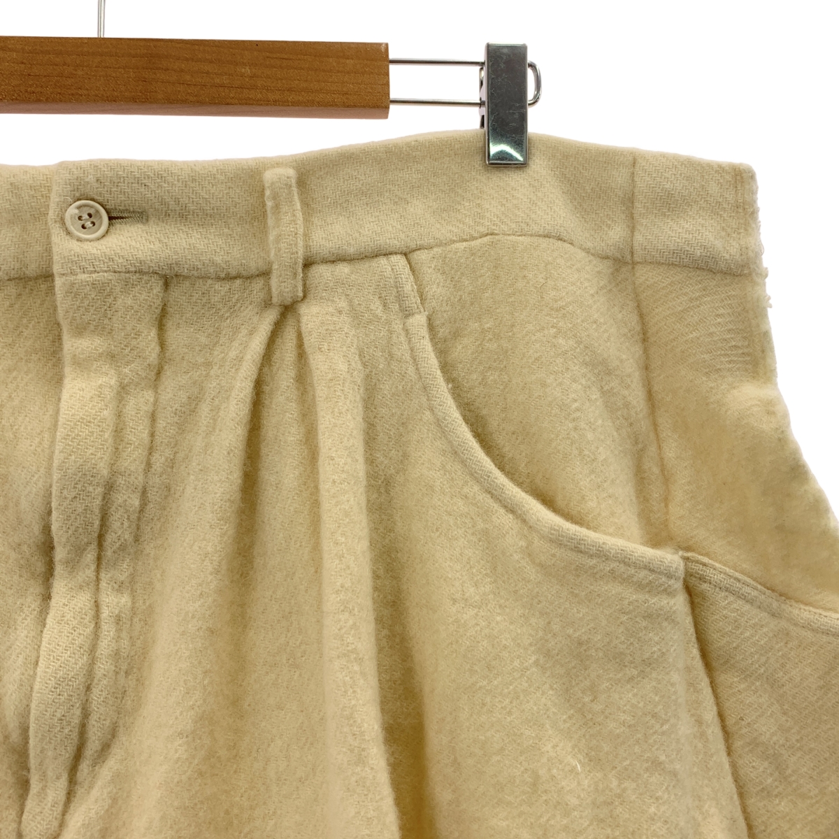 COMME des GARCONS HOMME PLUS / コムデギャルソンオムプリュス ウール縮絨 インサイドアウト タック バルーン ワイド ショートパンツ