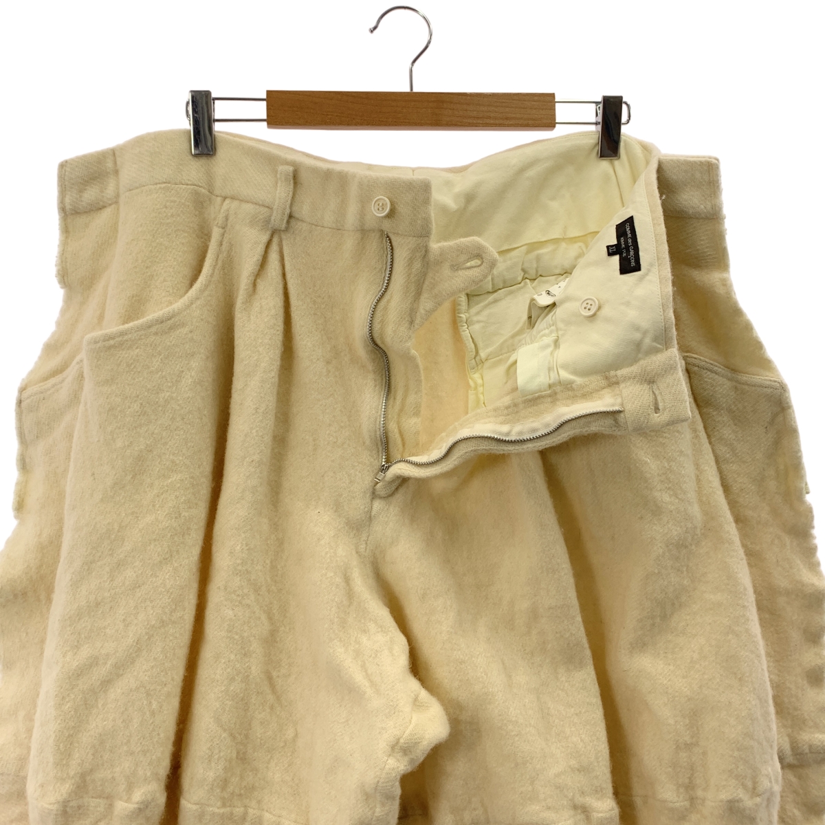 COMME des GARCONS HOMME PLUS / コムデギャルソンオムプリュス ウール縮絨 インサイドアウト タック バルーン ワイド ショートパンツ