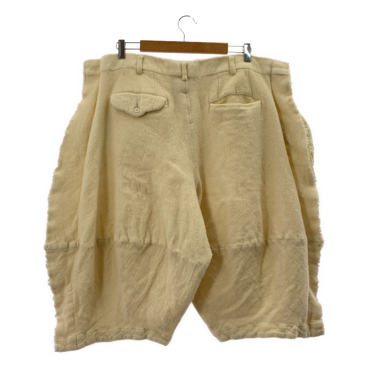 COMME des GARCONS HOMME PLUS / コムデギャルソンオムプリュス ウール縮絨 インサイドアウト タック バルーン ワイド ショートパンツ